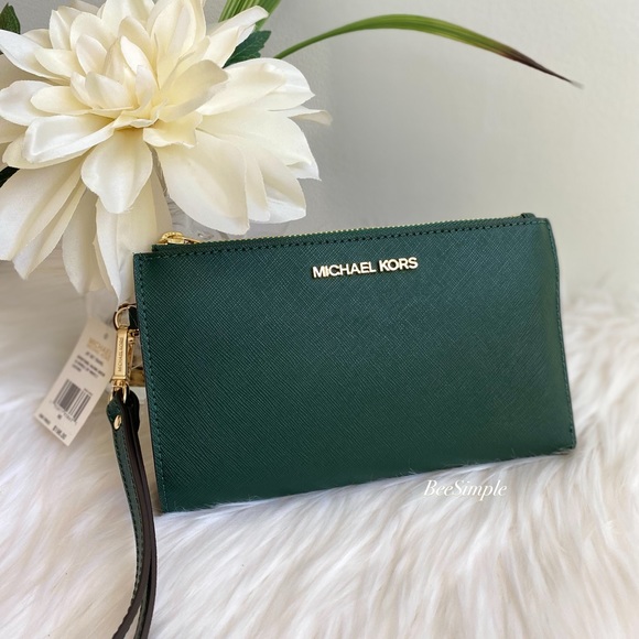 Michael Kors Jet Set Travel Double Zip Wristlet - Picture 1 of 6